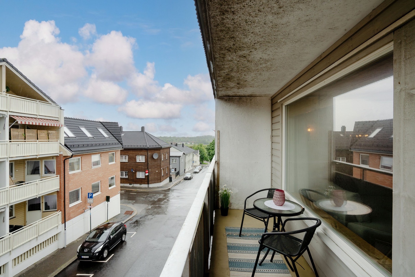 Balkong mot vest med overbygg Galleribilde
