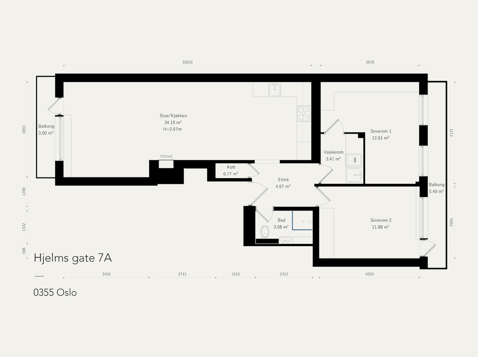 Plantegning Galleribilde