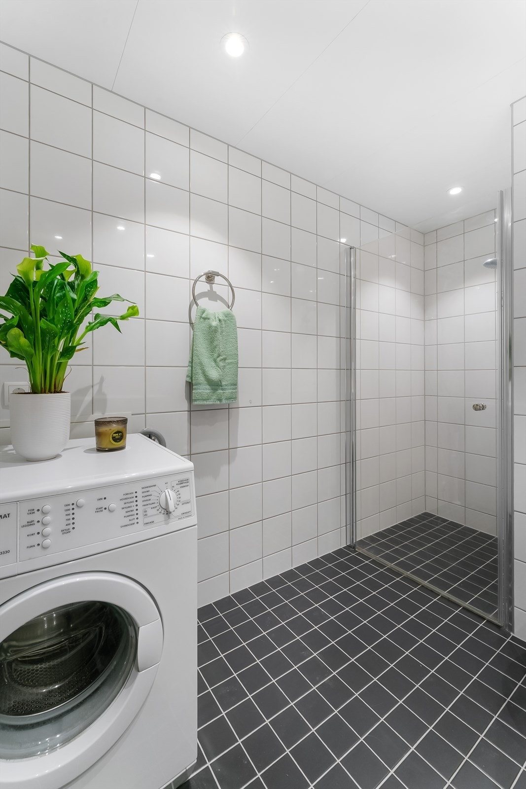 Badet har også opplegg for vaskemaskin. Galleribilde