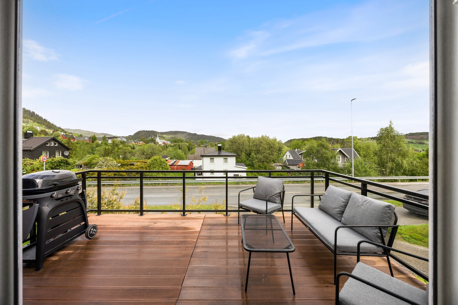 Terrasse med glassrekkverk Galleribilde