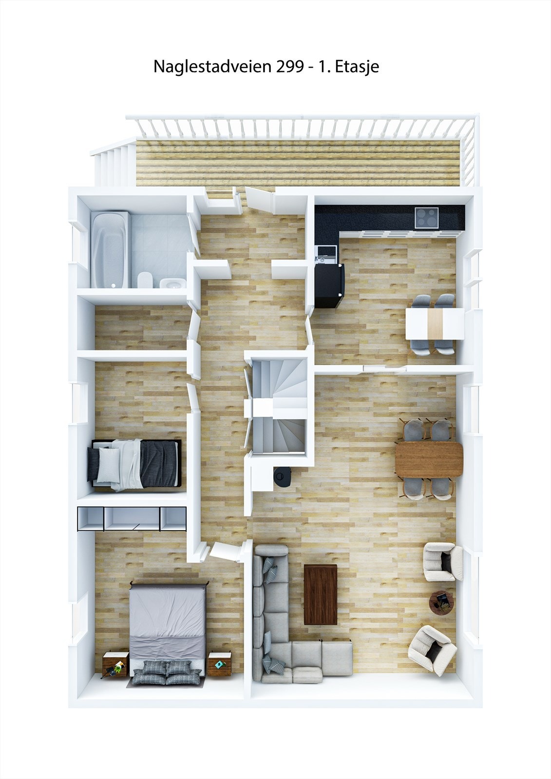 Naglestadveien 299 - 1. Etasje-3D Galleribilde