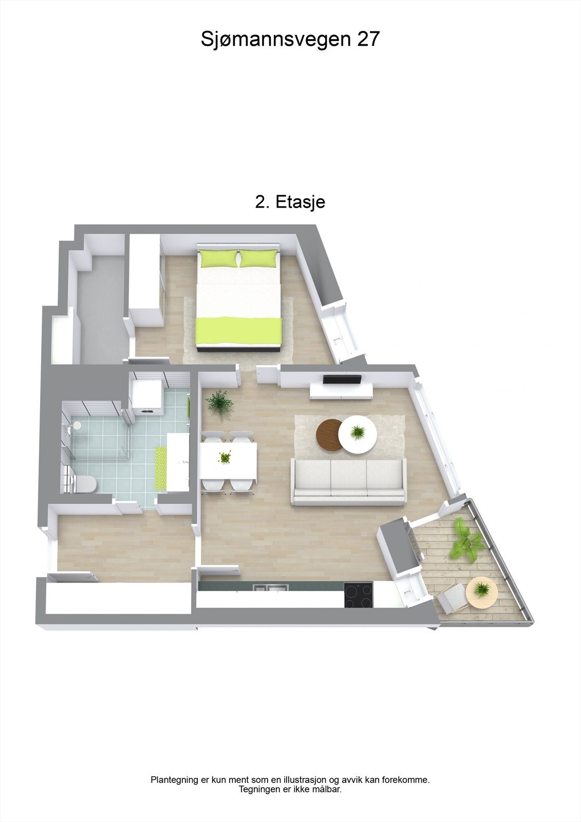 3D plantegning Galleribilde