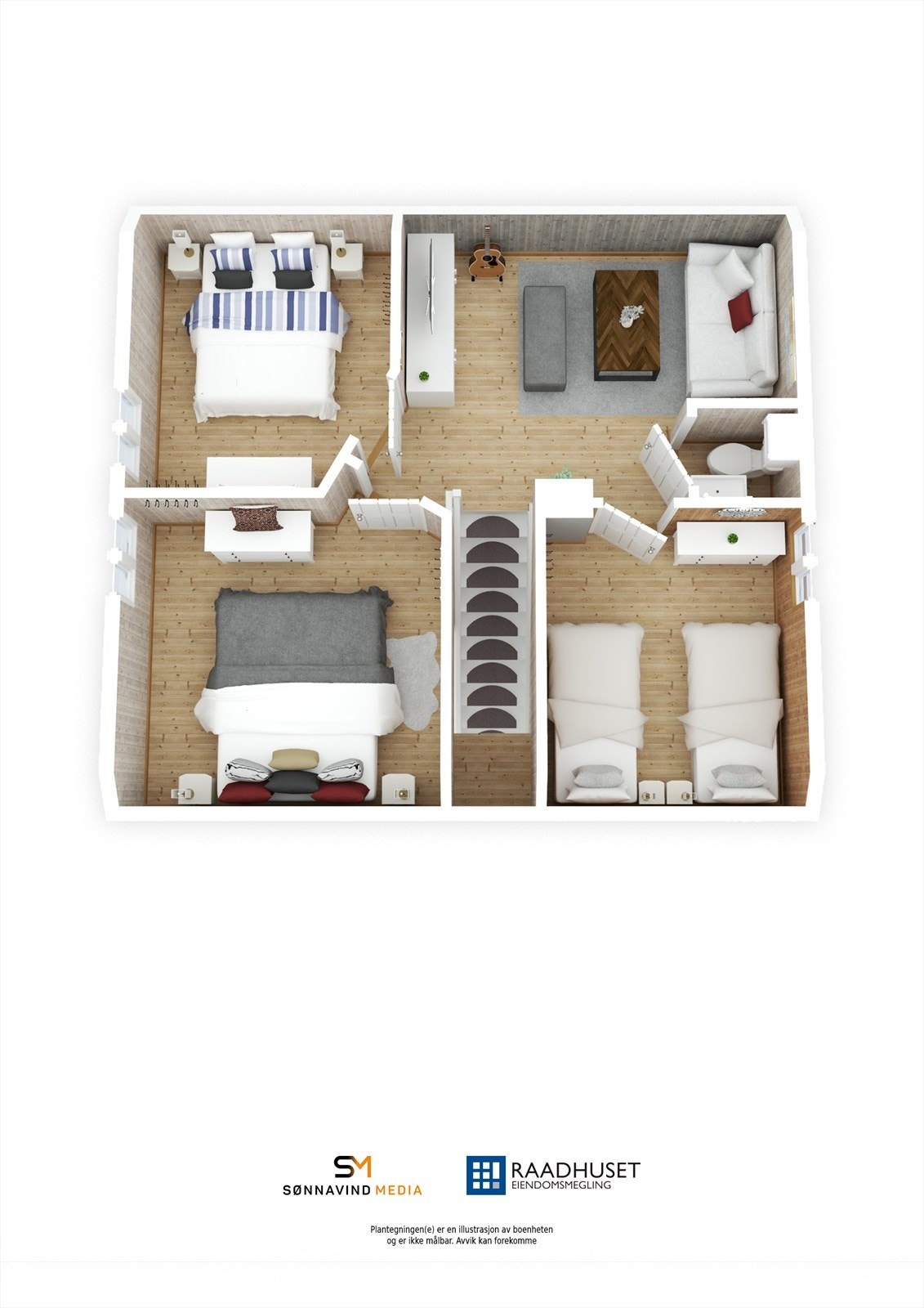 3D Plantegning | 2. Etasje Galleribilde