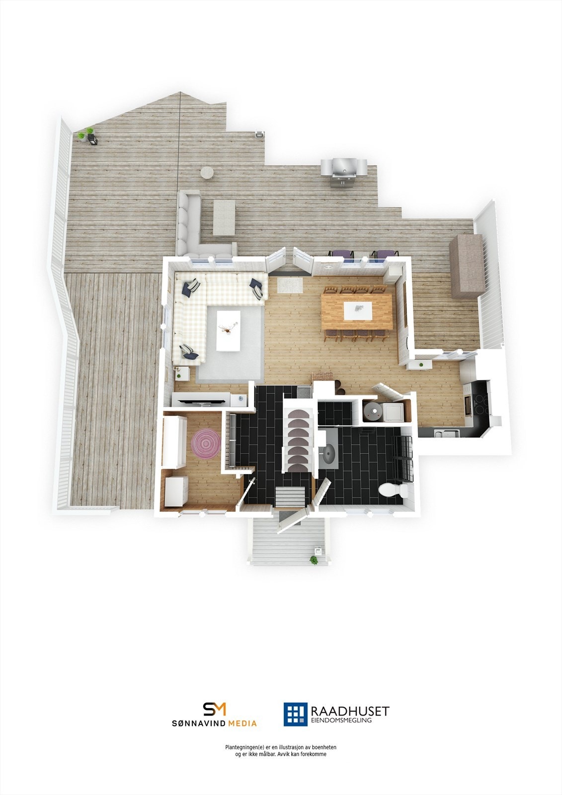 3D Plantegning | 1. Etasje Galleribilde