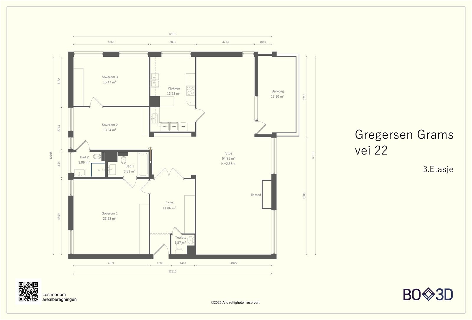 Plantegning - Gregers Grams vei 22 Galleribilde