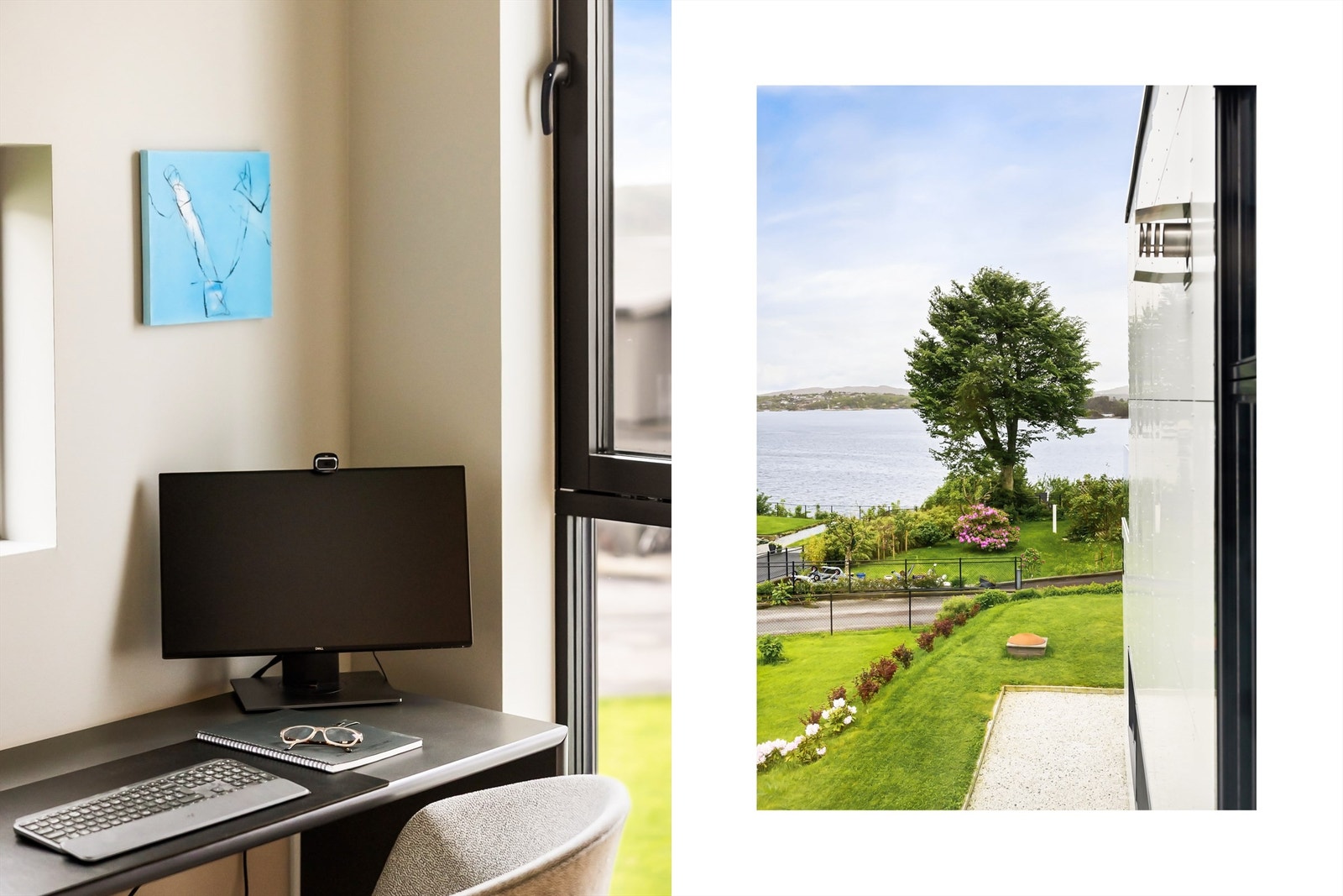 En inspirerende arbeidsplass med flott utsikt og godt dagslys. Galleribilde