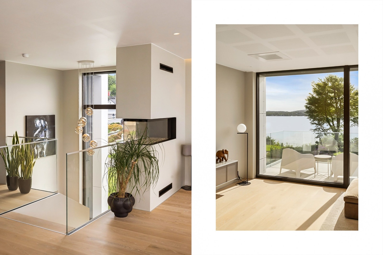 Detaljer som understreker boligens moderne arkitektur og høye kvalitet. Boligen har også Smarthus Future home med mulighet for stemmestyring med Google kompatible komponenter. Galleribilde