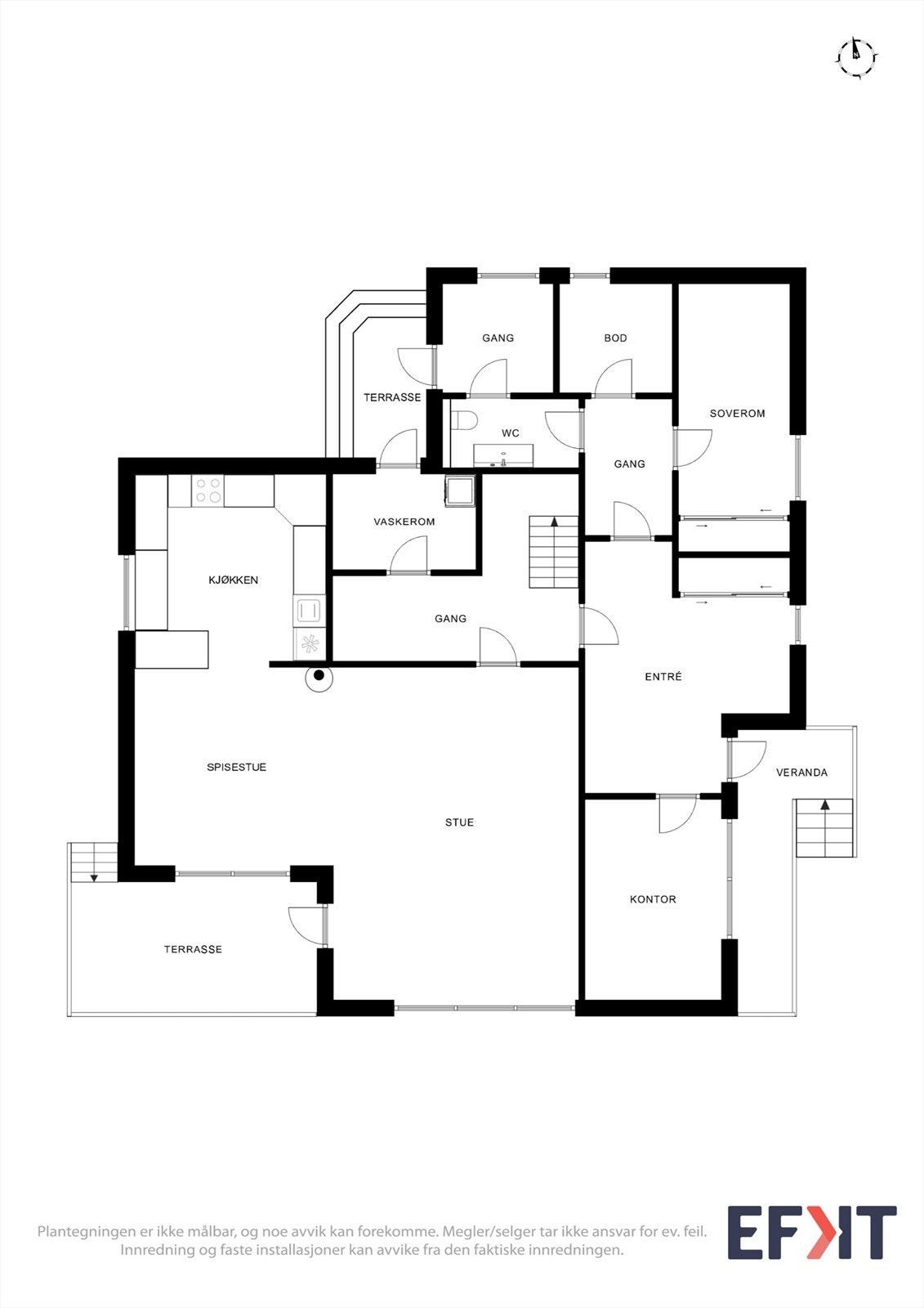 Plantegning 1. etasje Galleribilde