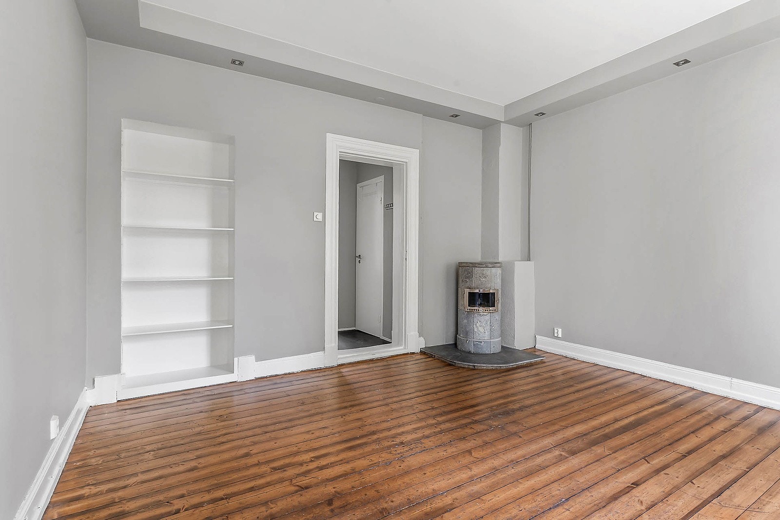 Stue med downlights Galleribilde