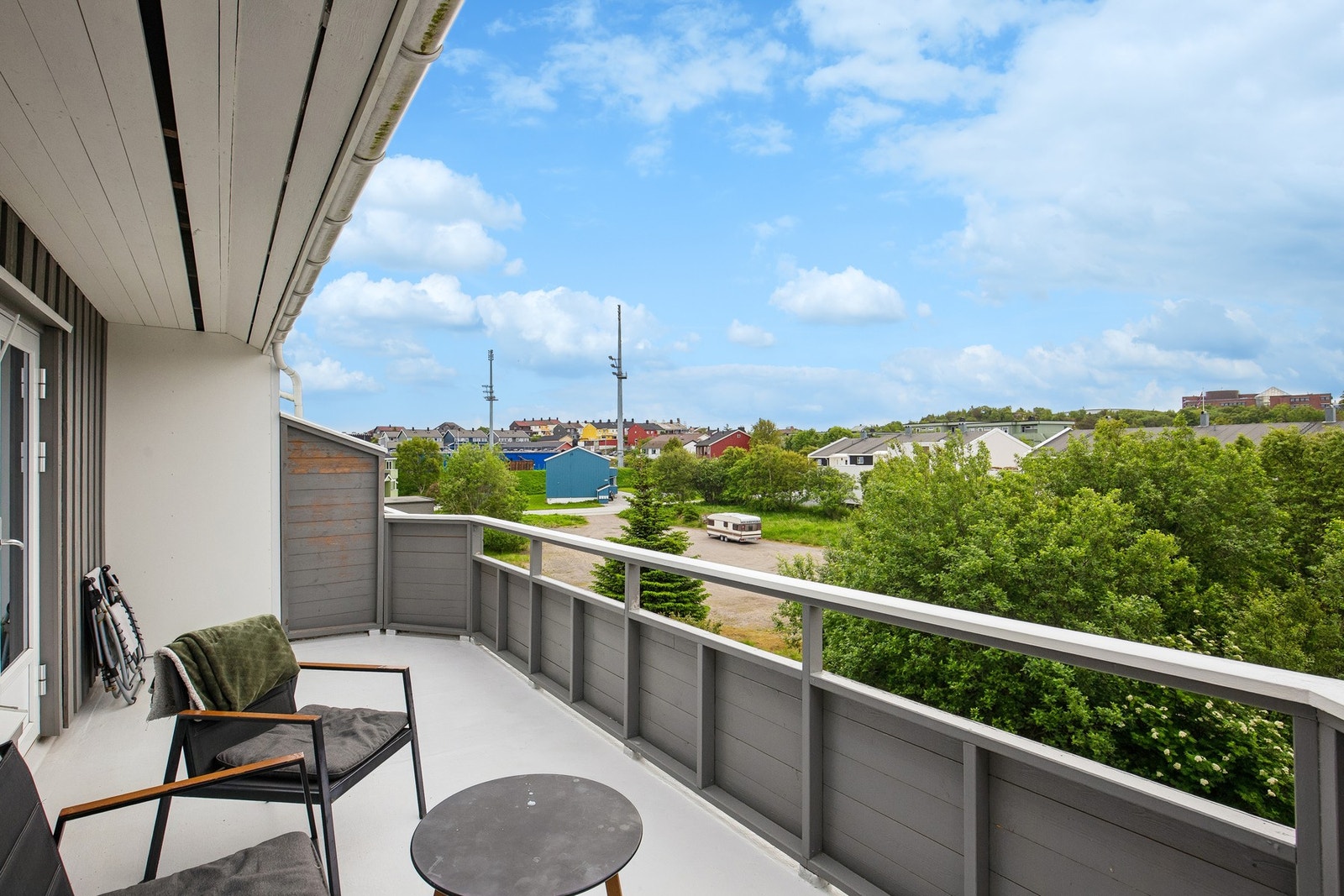 Terrasse med gode solforhold Galleribilde