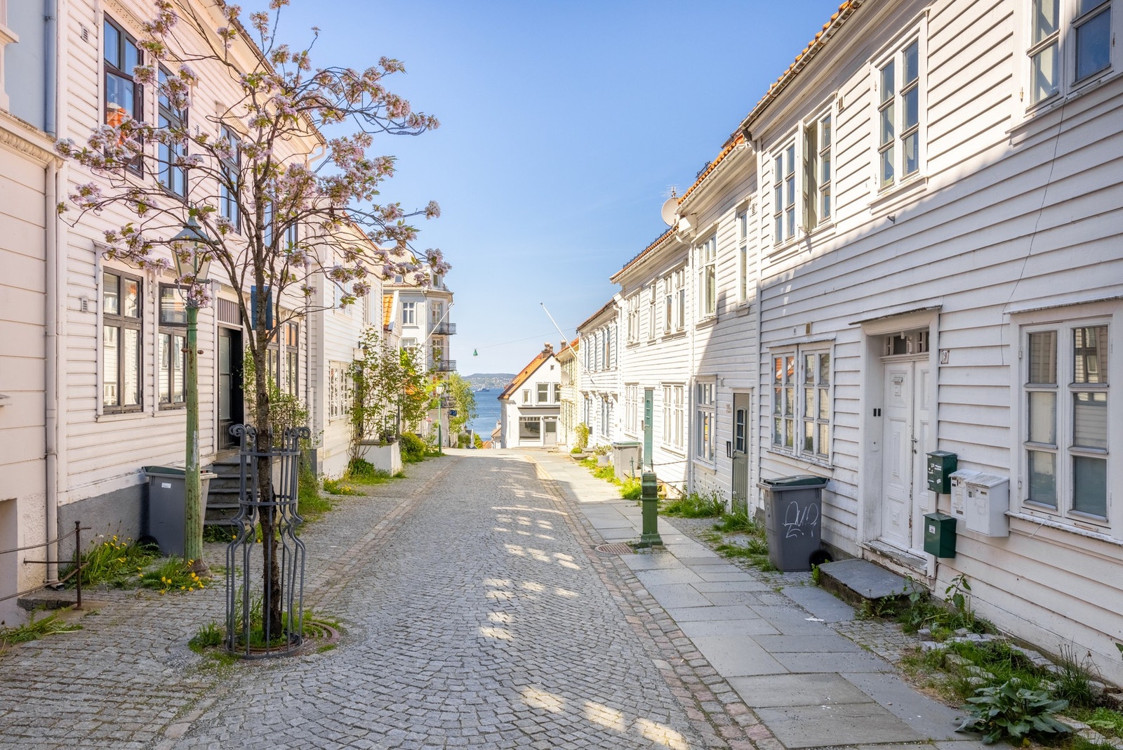 Området preges av sjarmerende bergenshus og brosteinsbelagte gater. Galleribilde