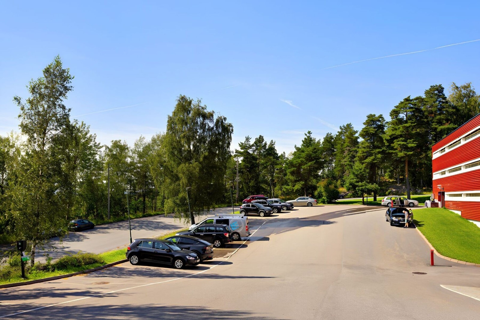 Borettslaget har gjesteparkering, her kan gjestene enkelt parkere bilen. Galleribilde