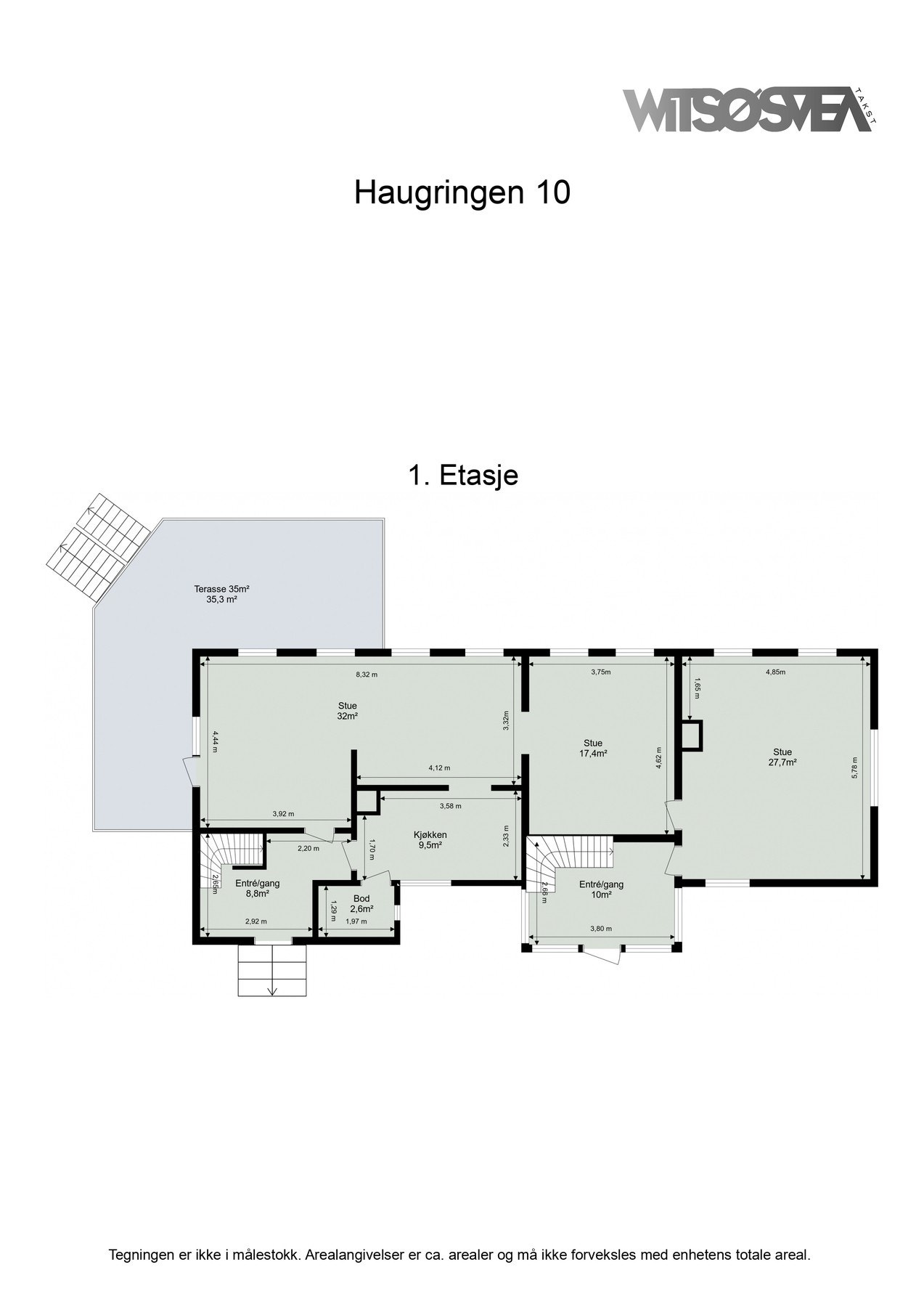 Plantegning 1. etasje Galleribilde