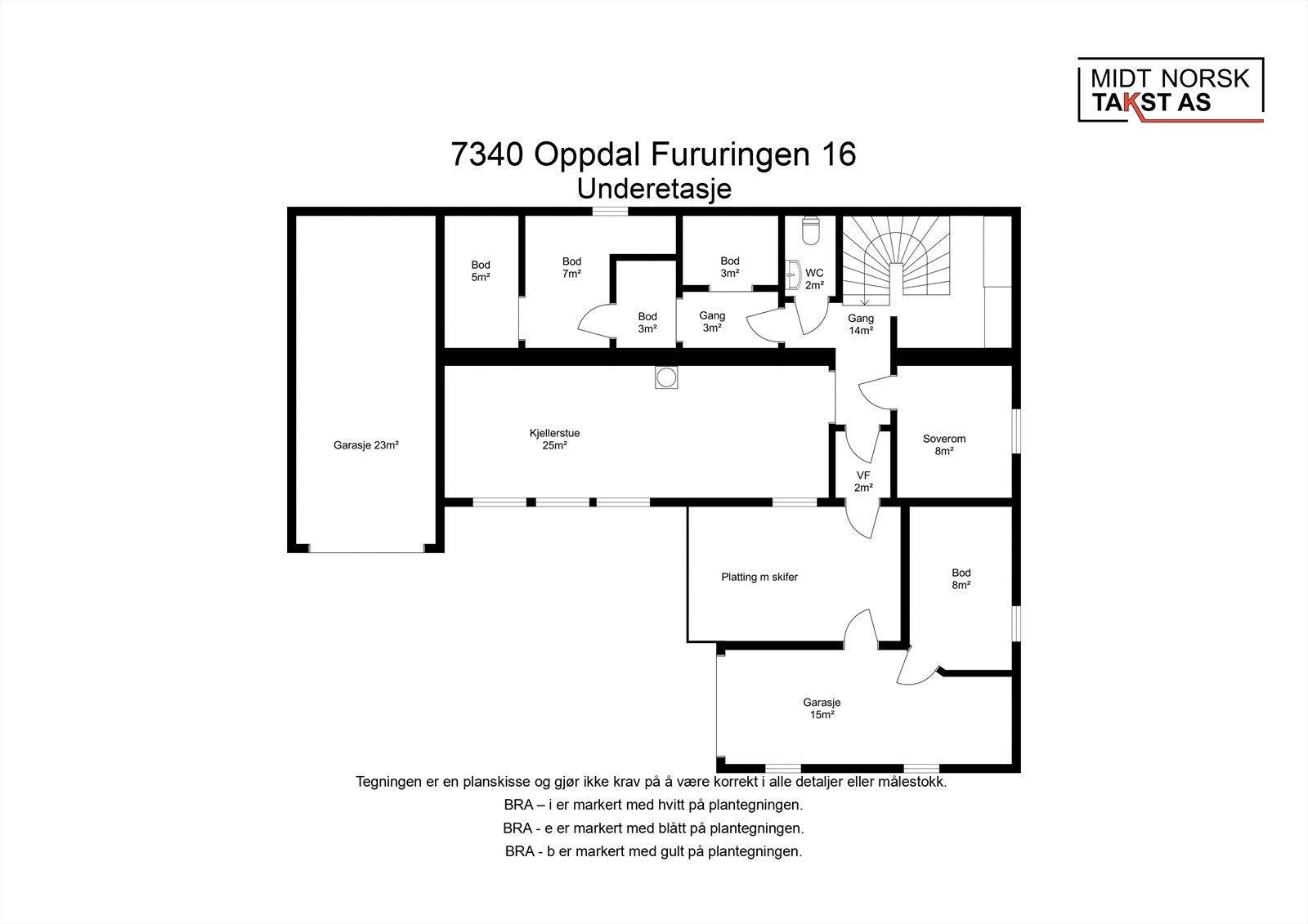 Planskisse underetasje Galleribilde