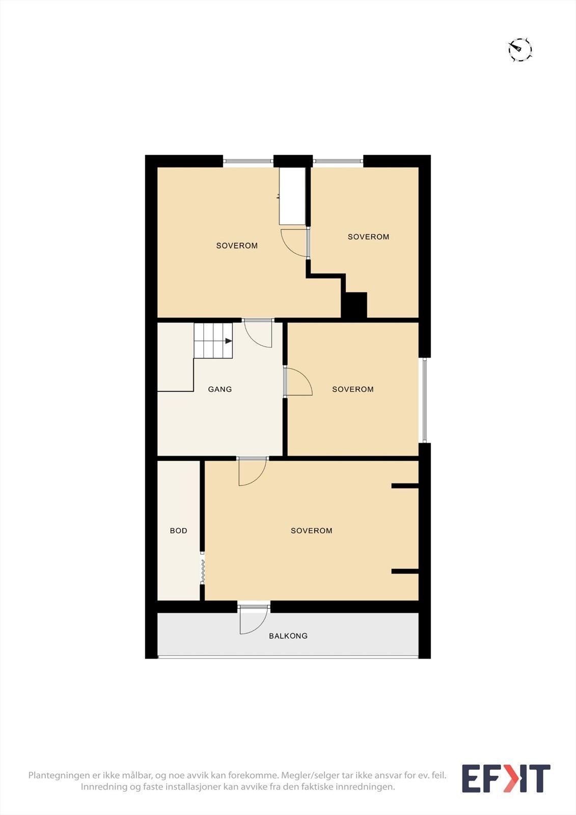 Plantegning loftsetasje. Galleribilde
