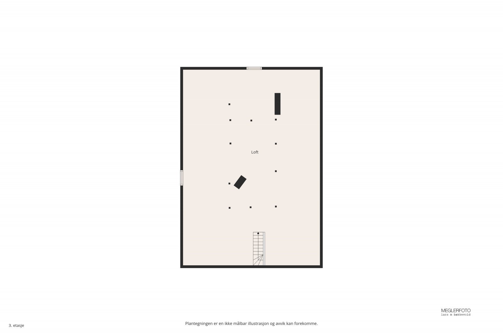 Plantegning loft. Galleribilde