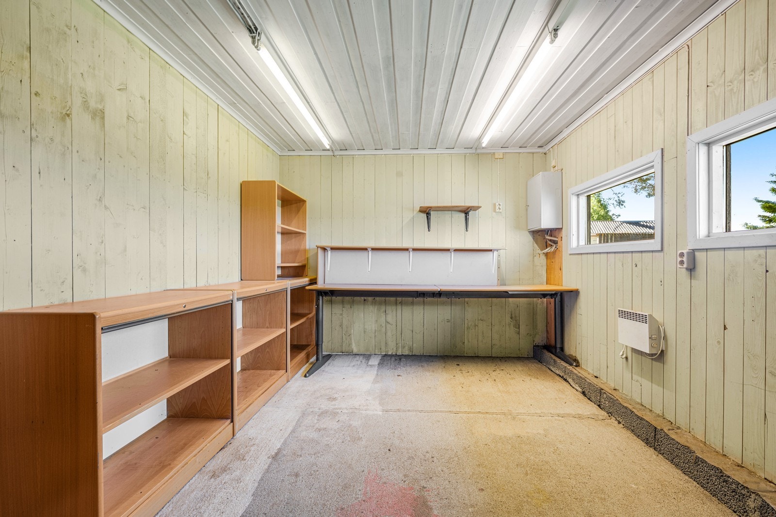 Et eget rom i garasjen gir gode muligheter for verksted eller hobbyvirksomhet. Galleribilde