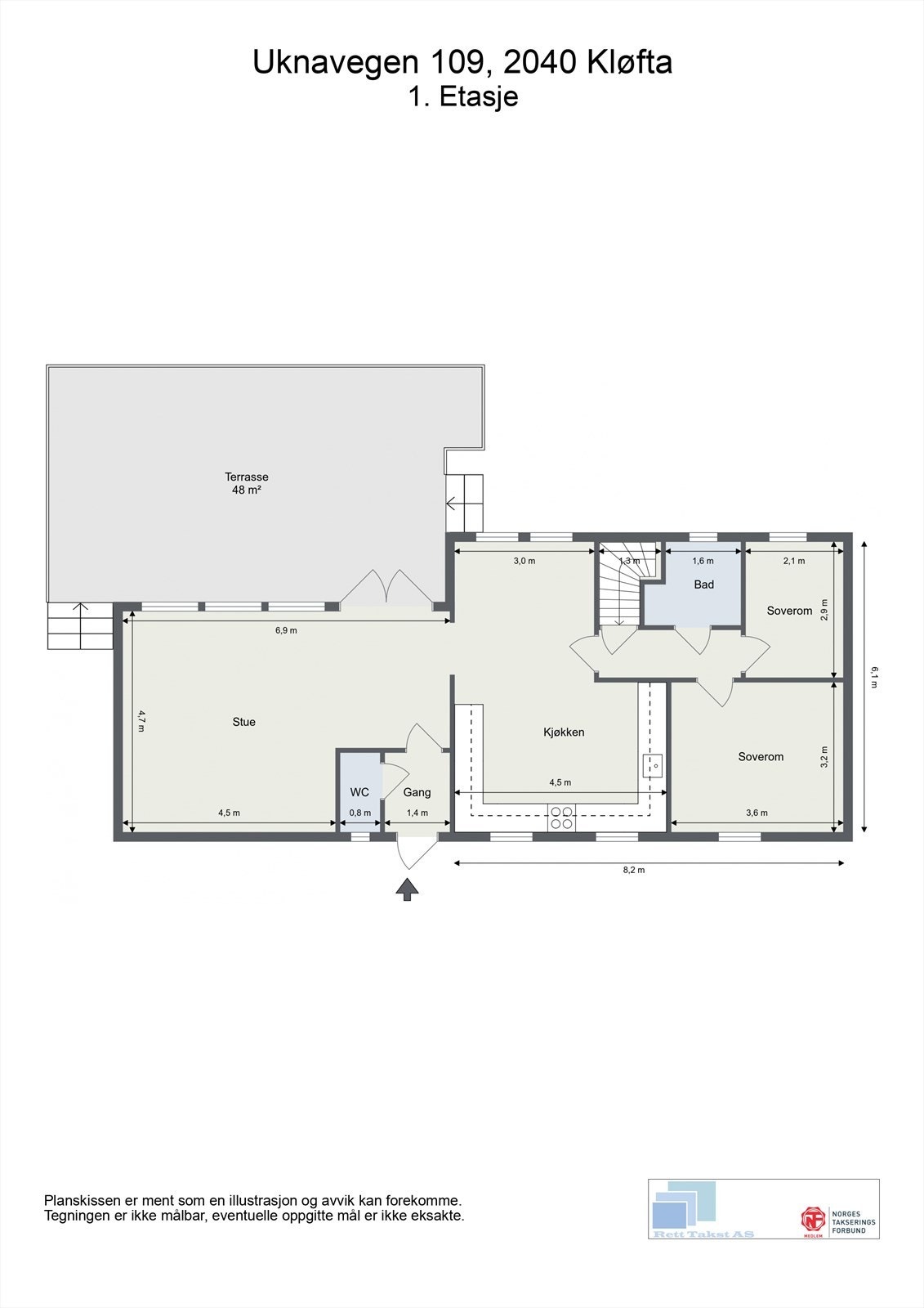 Plantegning 1 etg. Galleribilde