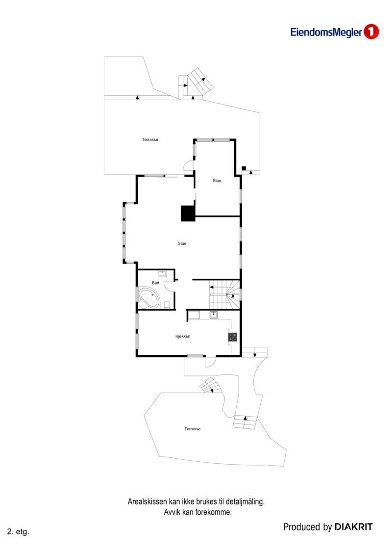 Plantegning 1. etasje Galleribilde
