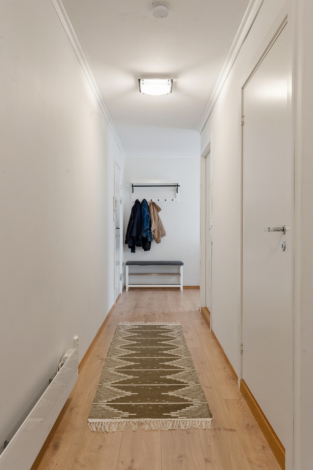 Gangen binder sammen soveromsavdelingen med resten av leiligheten. Galleribilde