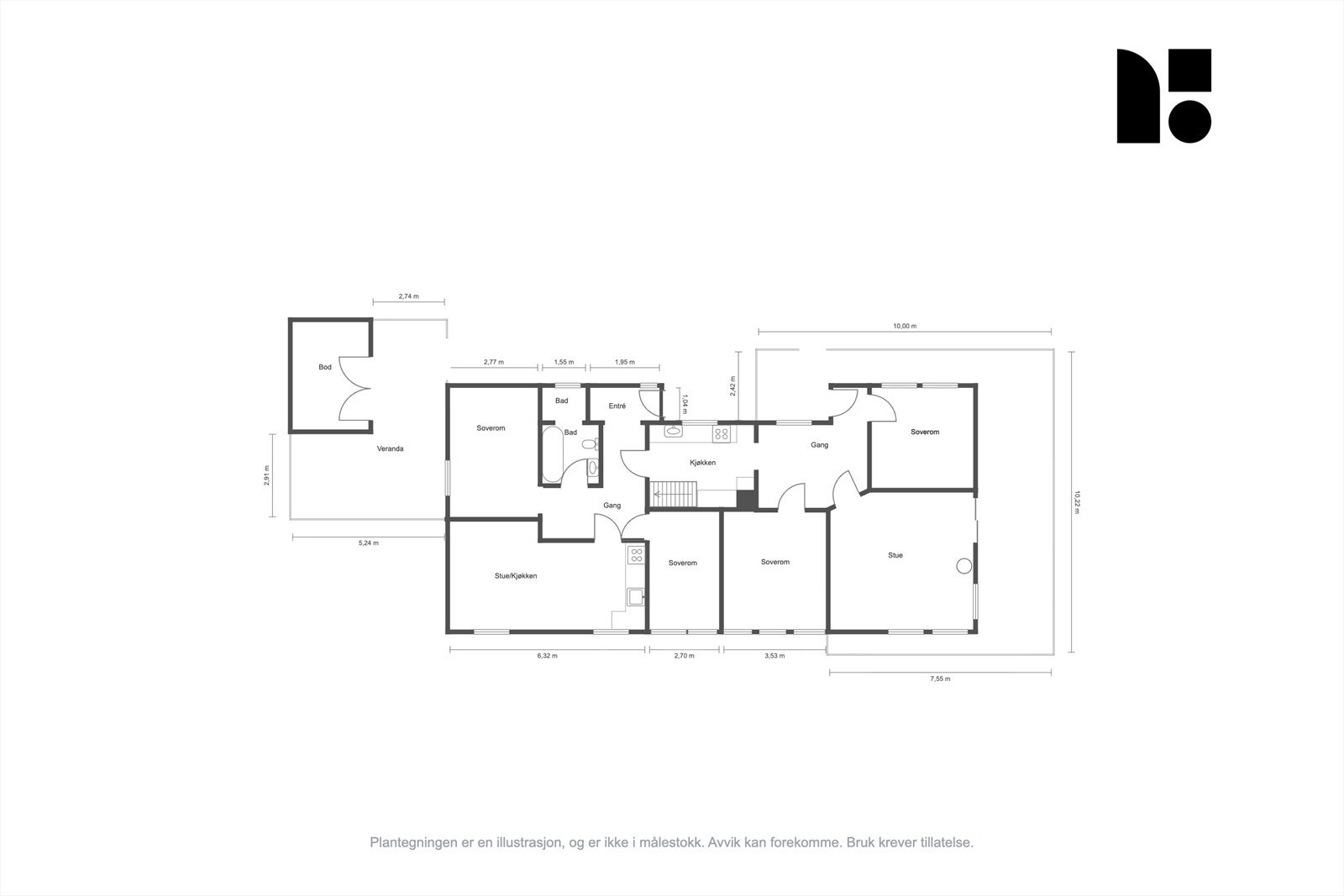 Plantegning - 1. etasje Galleribilde