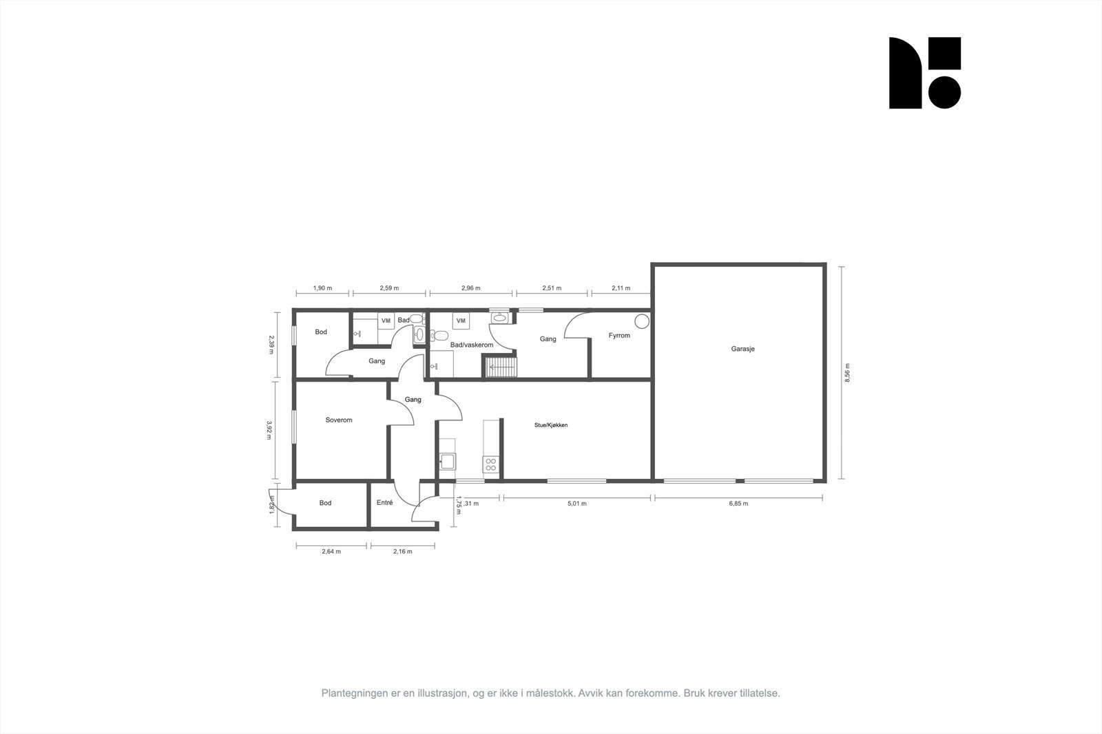 Plantegning - underetasje Galleribilde