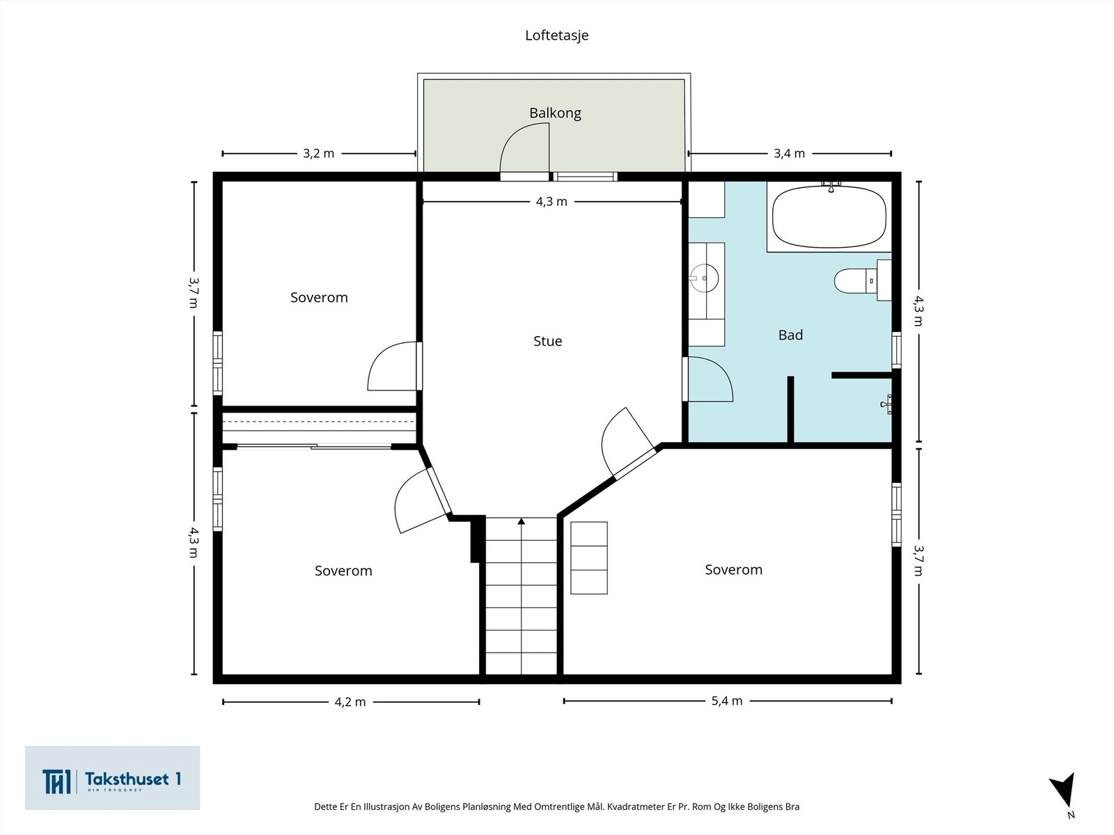Plantegning 2. etasje Galleribilde