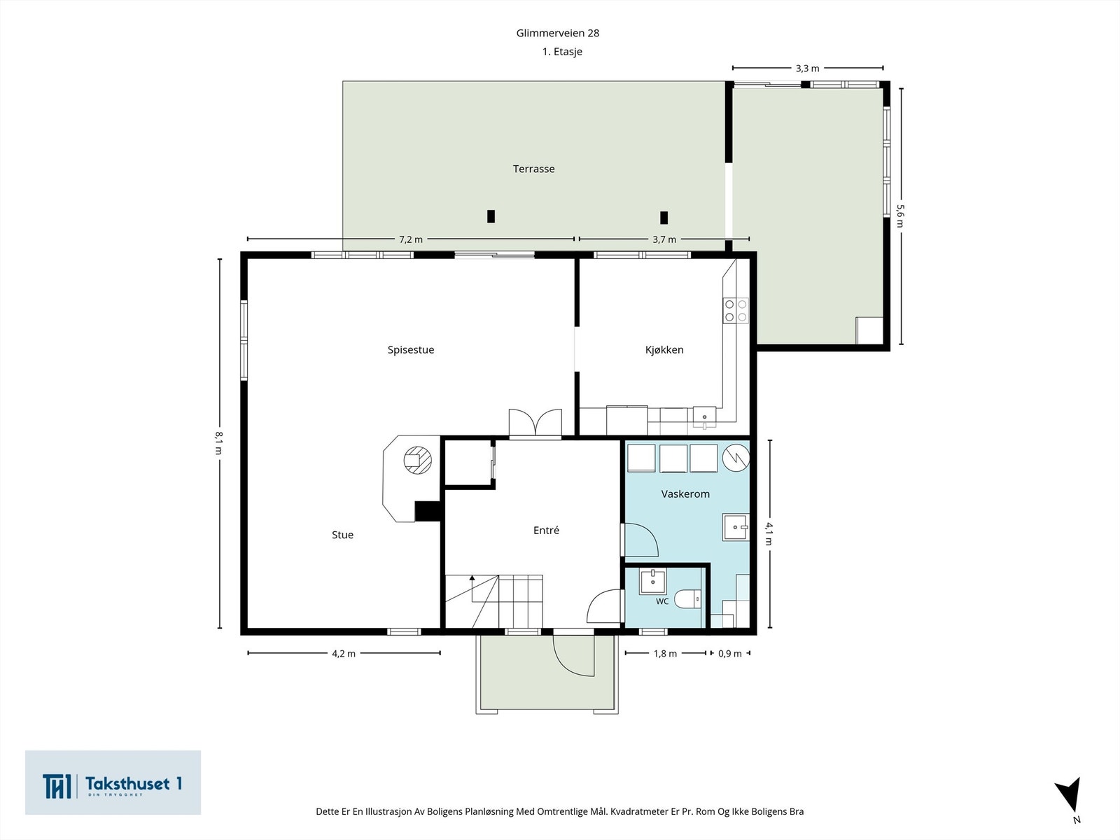 Plantegning 1. etasje Galleribilde