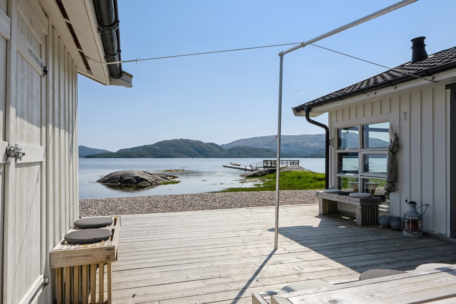 Utsikt fra naustområde. Galleribilde