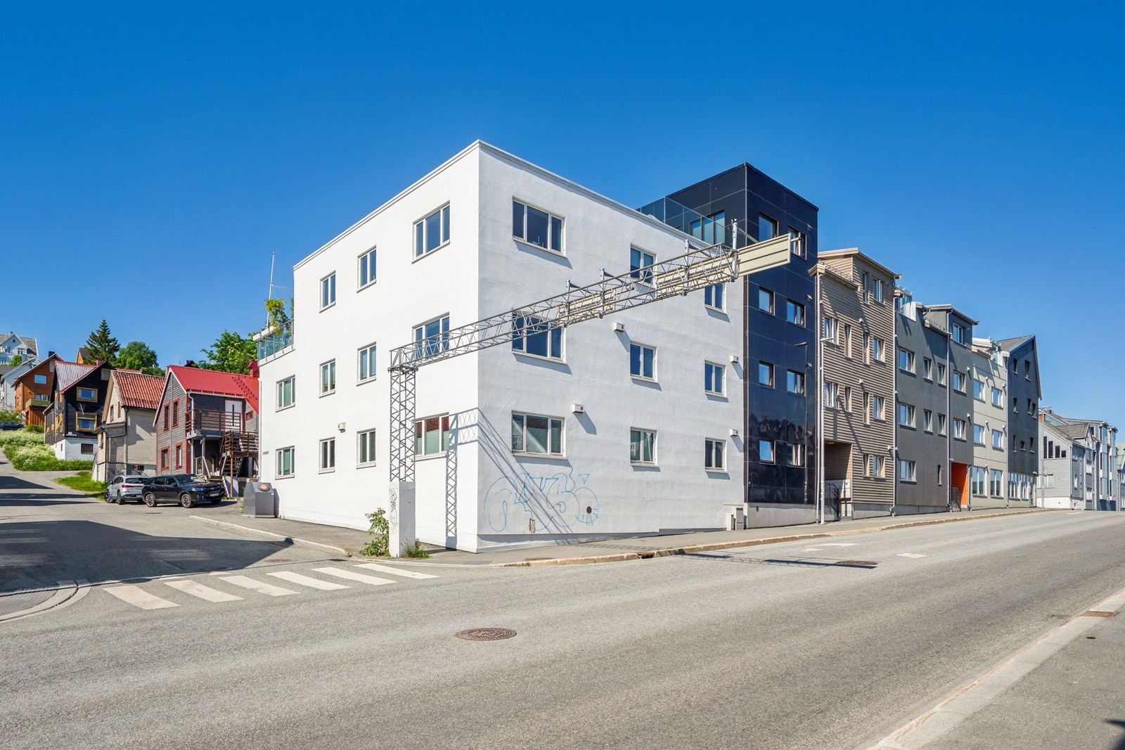 Bygget har en sentral beliggenhet i Tromsø sentrum Galleribilde