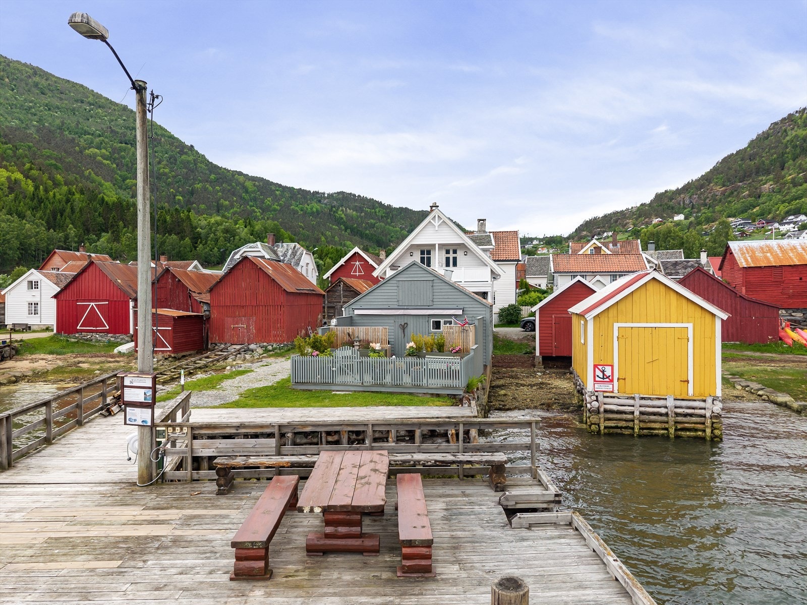 Fra brygga utanfor eigedomen Galleribilde