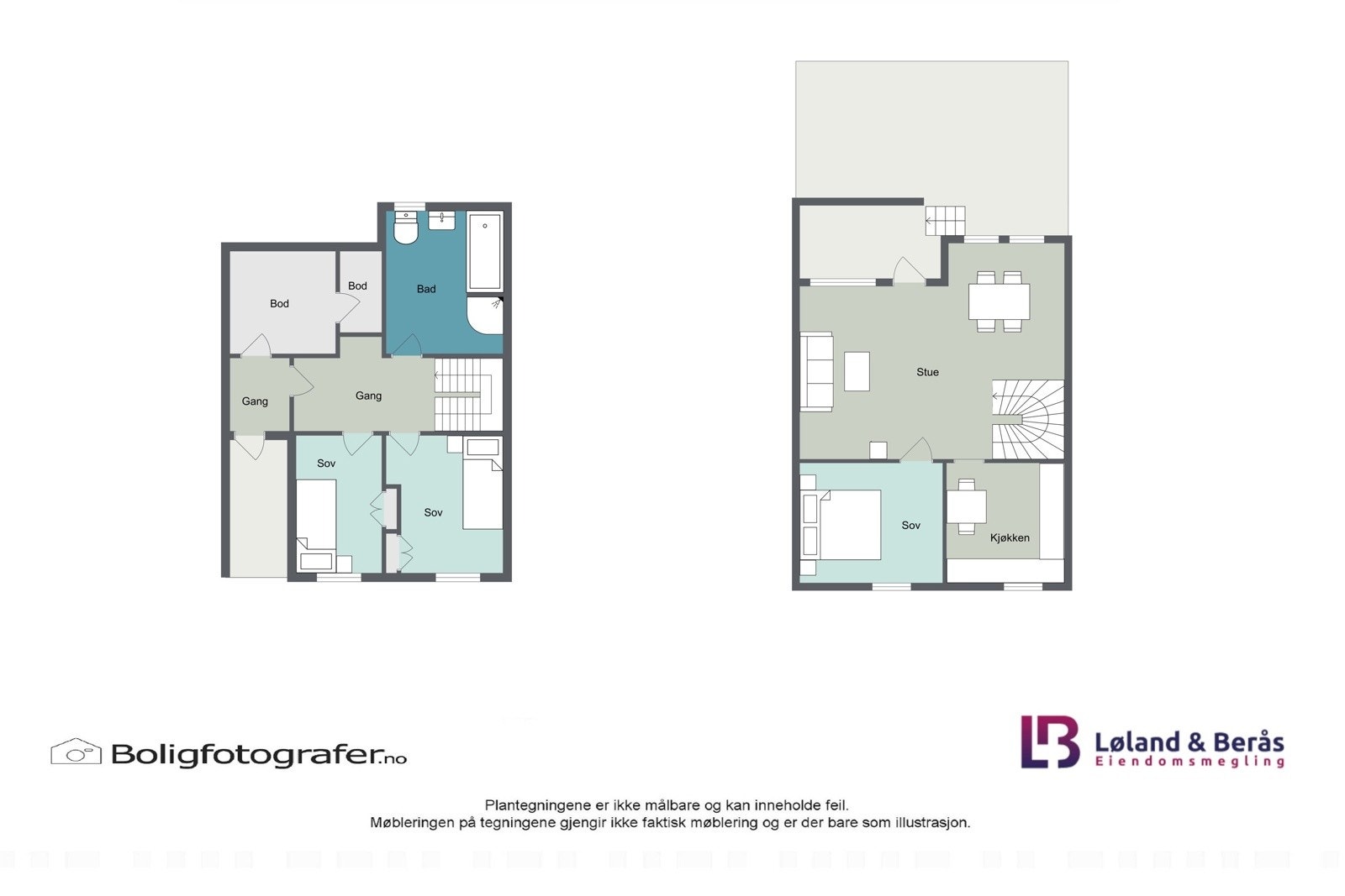 Plantegning over begge etasjene. Galleribilde