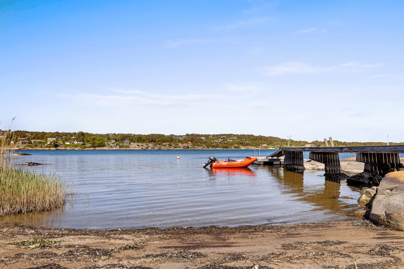 Brygga og strand Galleribilde