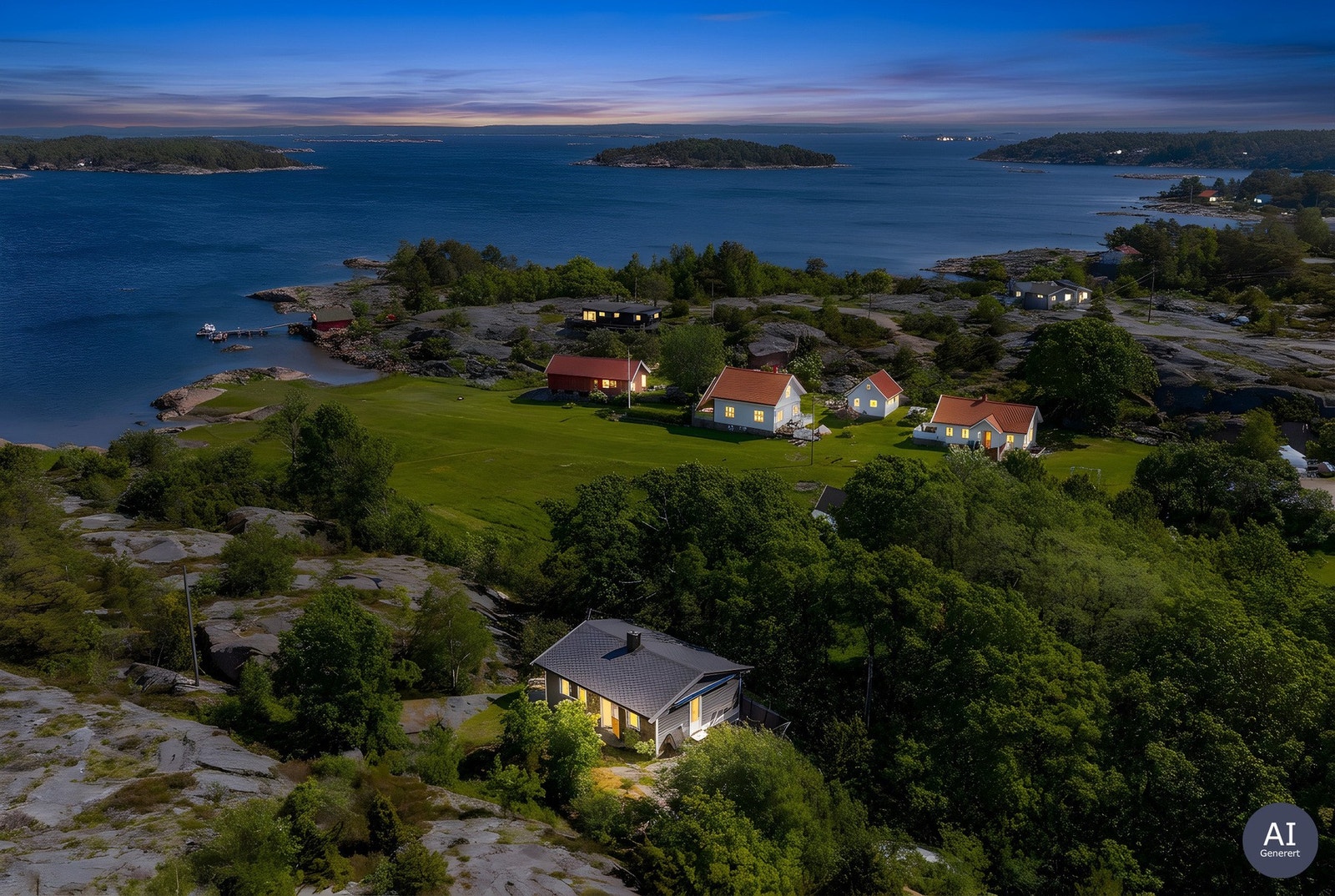 Kort vei til Ødegårdskilen og Brattestø med diverse servering
Ca. 10-15 min til Skjærhalden Galleribilde