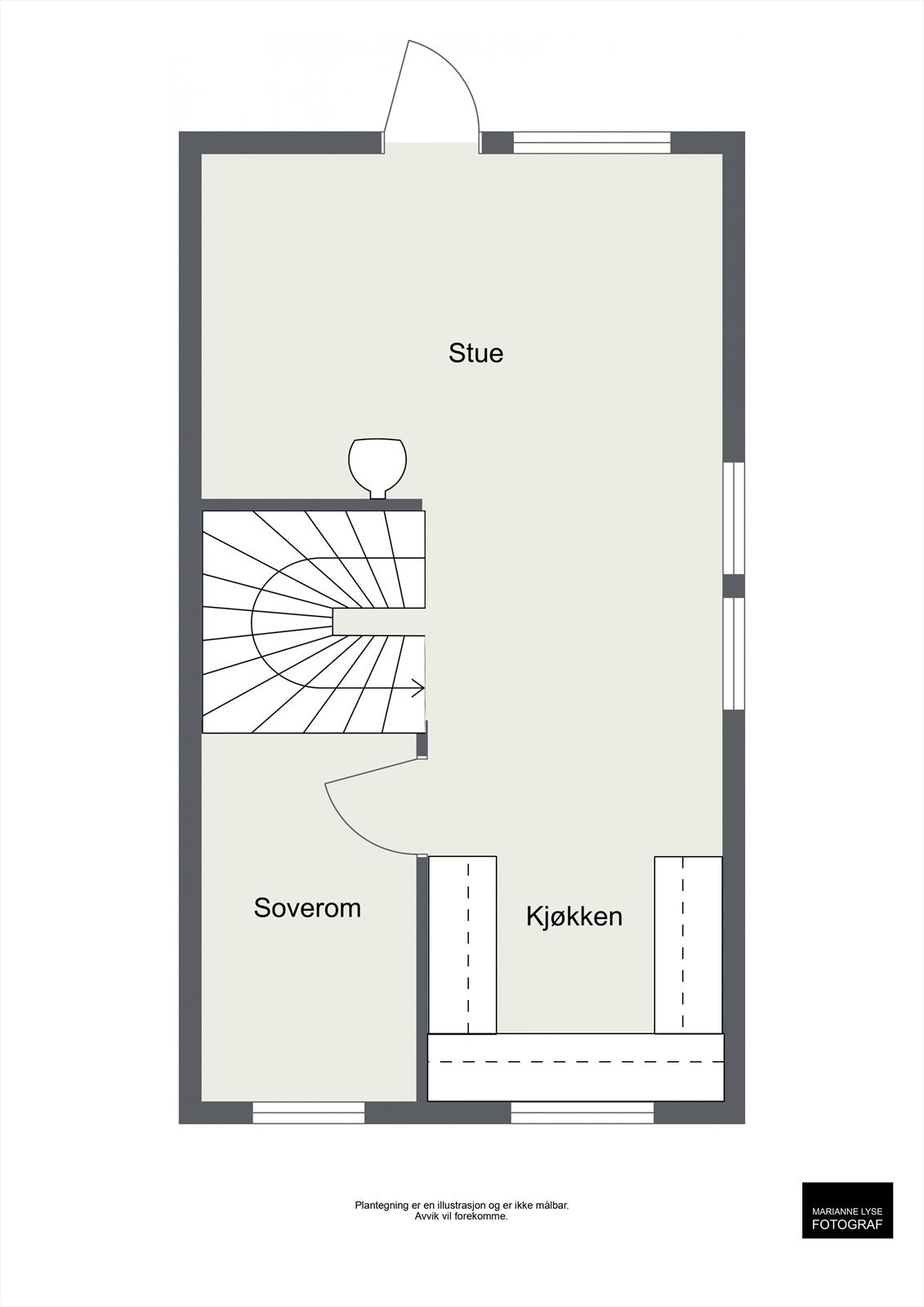 Plantegning hovedetasje Galleribilde