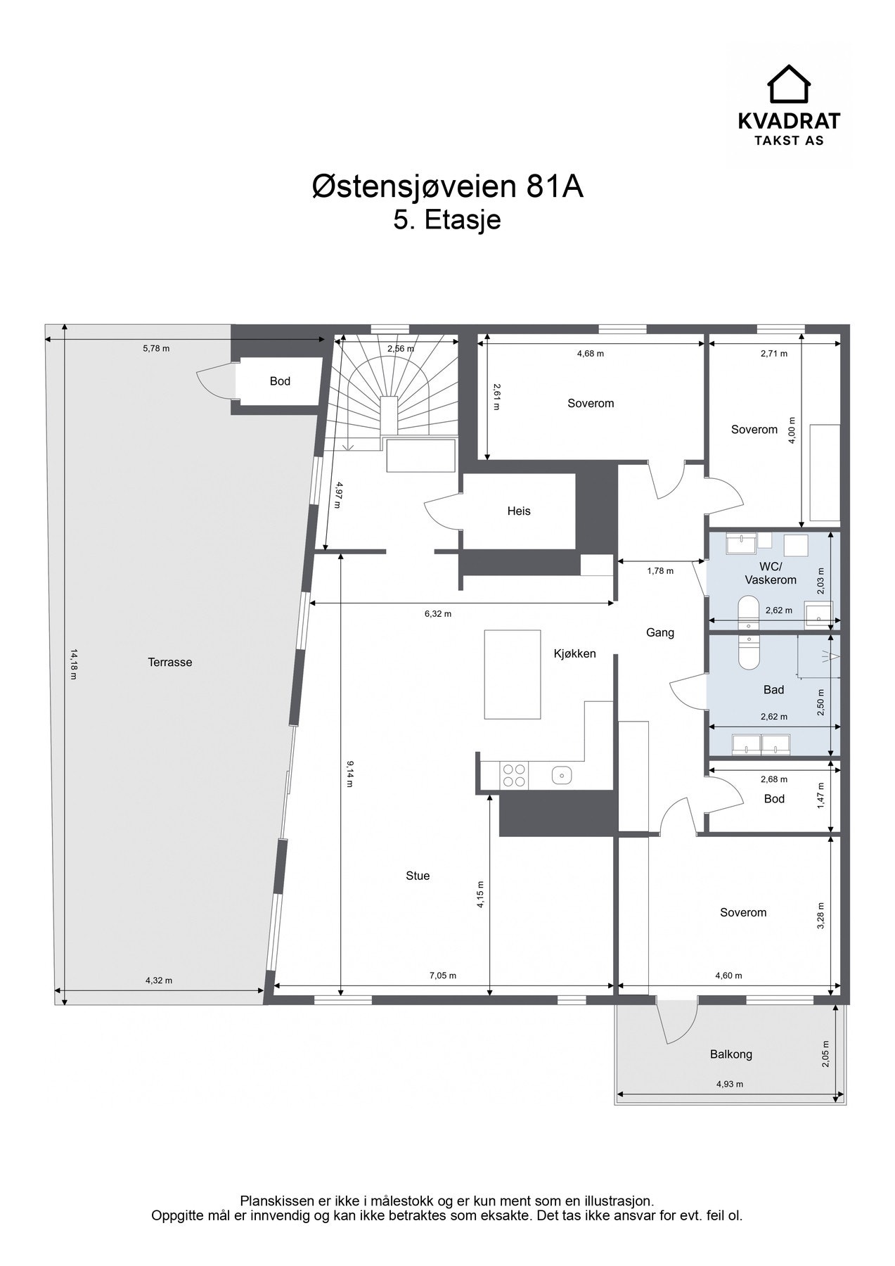 Planskisse 5. Etasje. Galleribilde