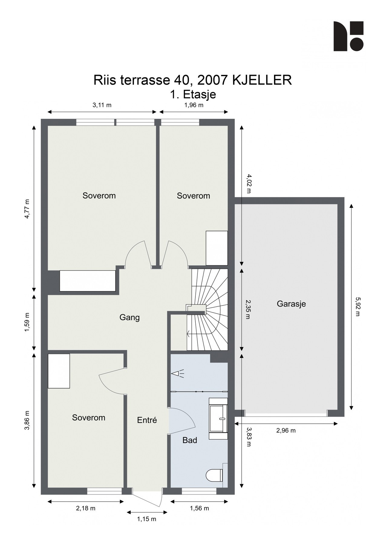 Plantegning - 1. etasje Galleribilde
