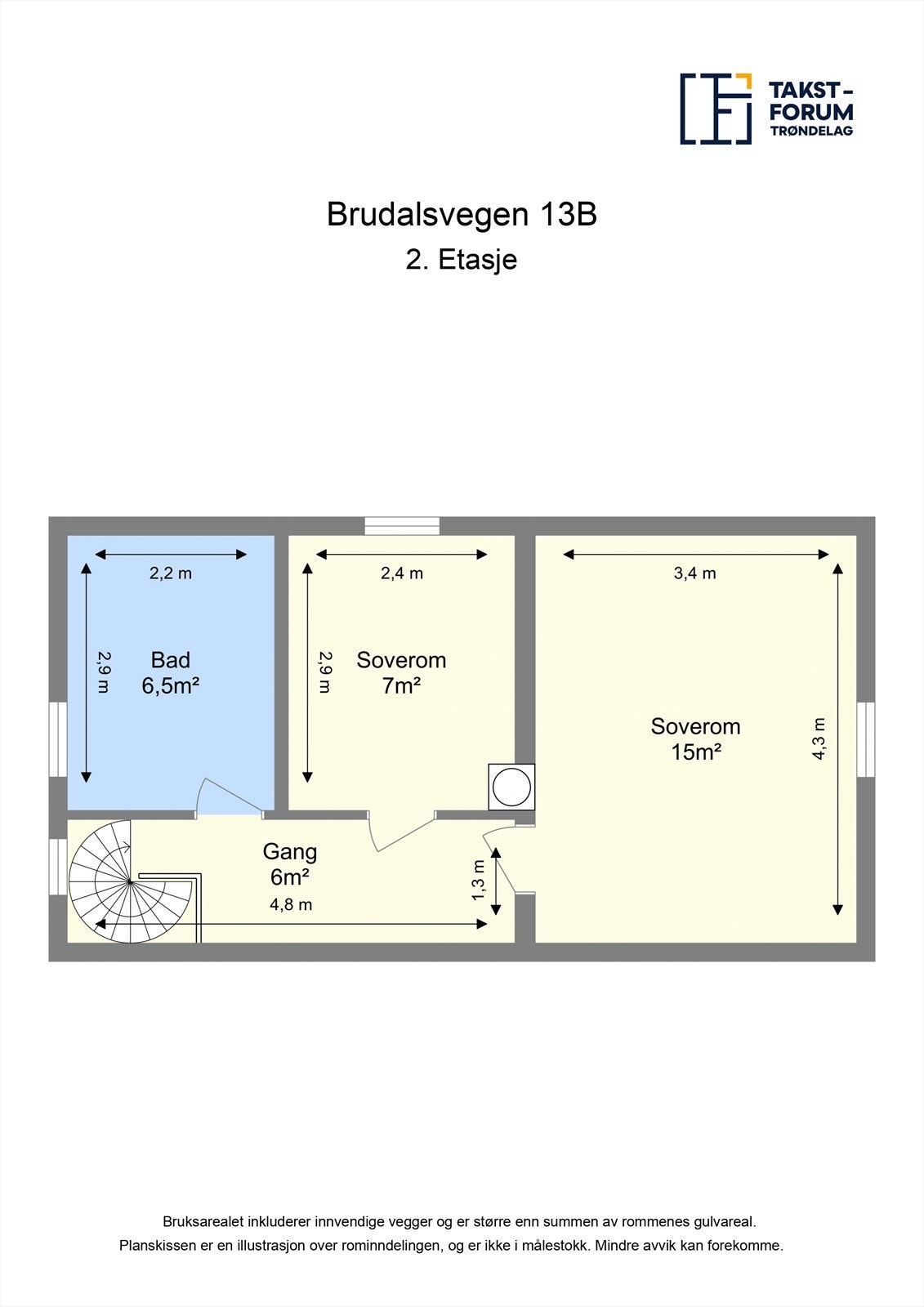 Planskisse - Brudalsvegen 13 B Galleribilde