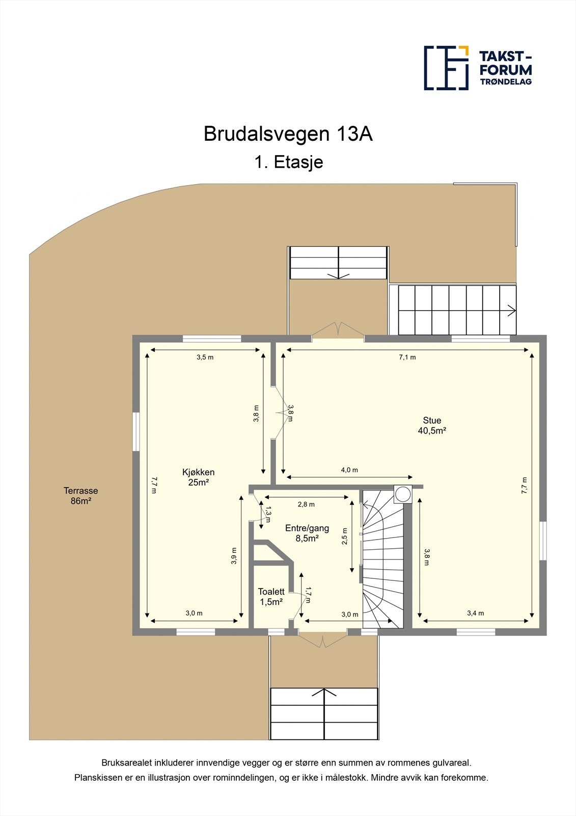 Planskisse - 1.etasje Galleribilde