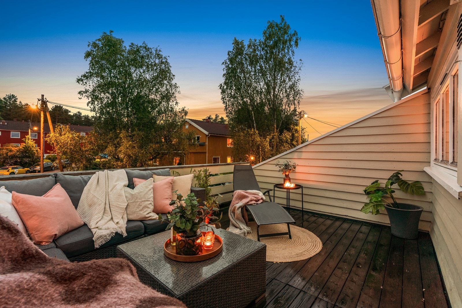 Verandaen er et fint sted å nyte kveldene. Galleribilde