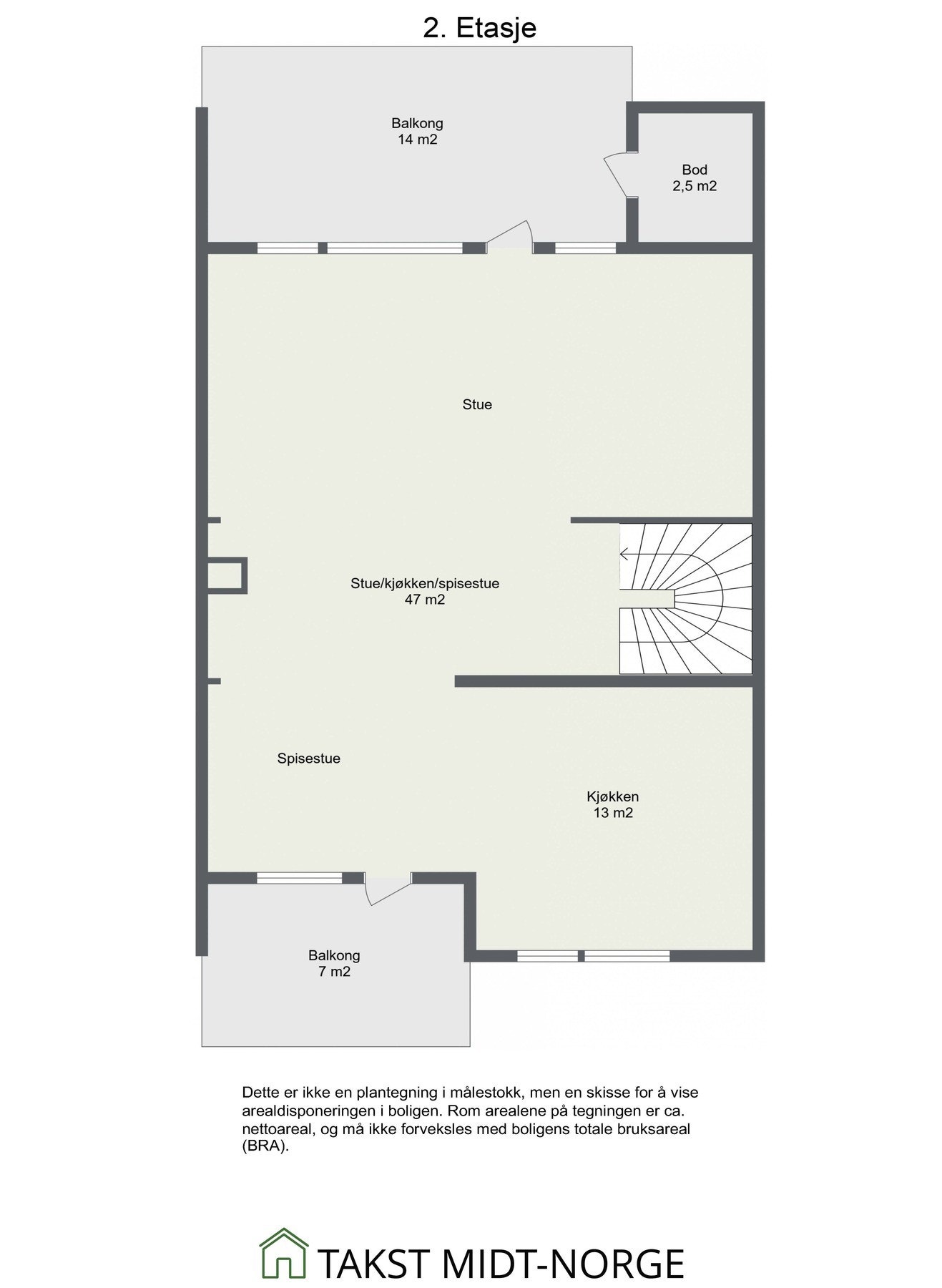 Planskisse 2. etasje. Galleribilde