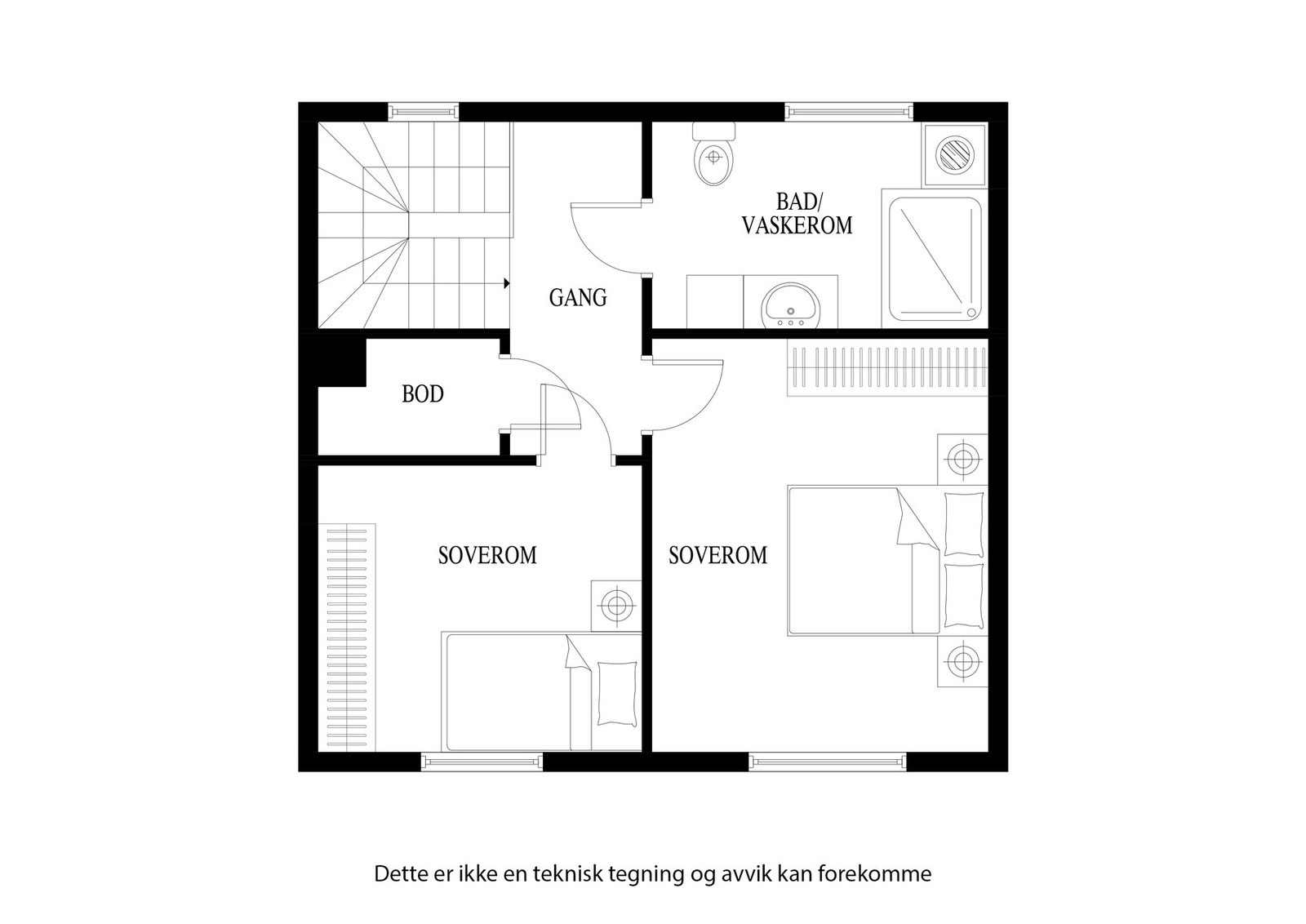 Planløsning 2. etg Galleribilde