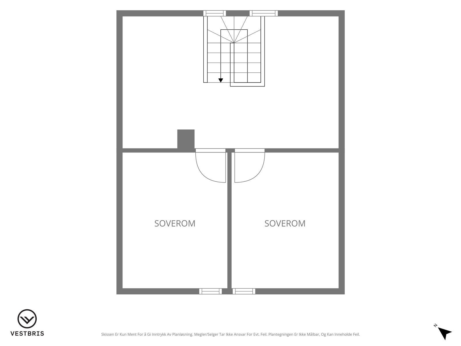 Planløsning loftsetasje. Galleribilde