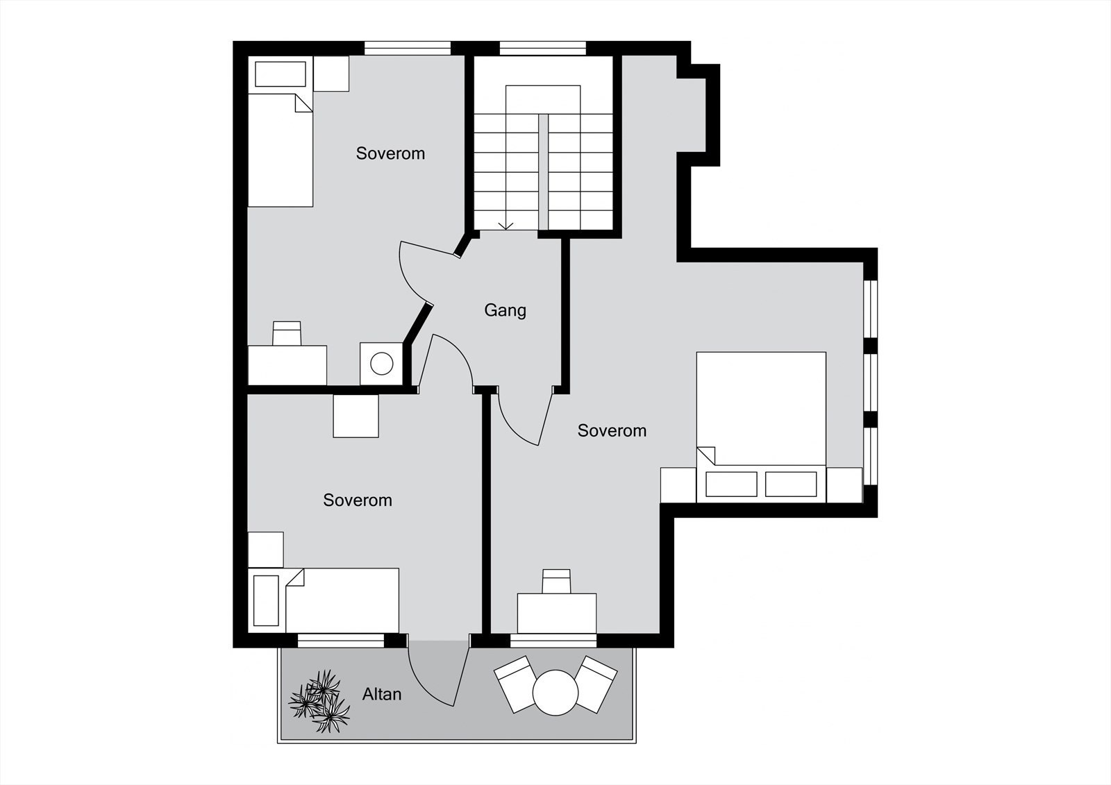 Planløsning loftetasjen Galleribilde