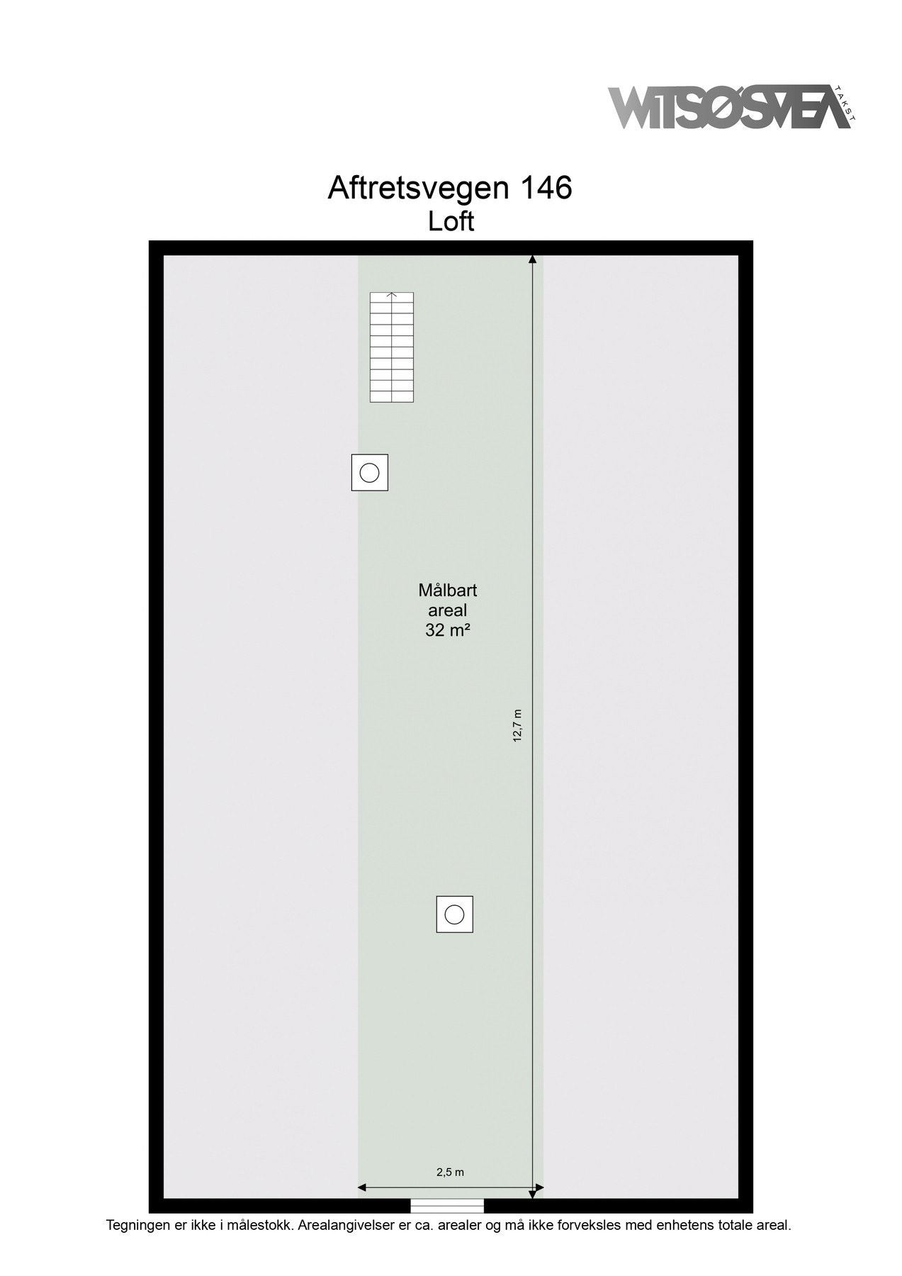 Plantegning loft. Galleribilde