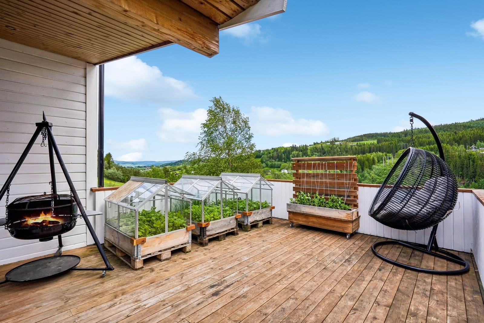 Flott utsikt fra veranda. Galleribilde