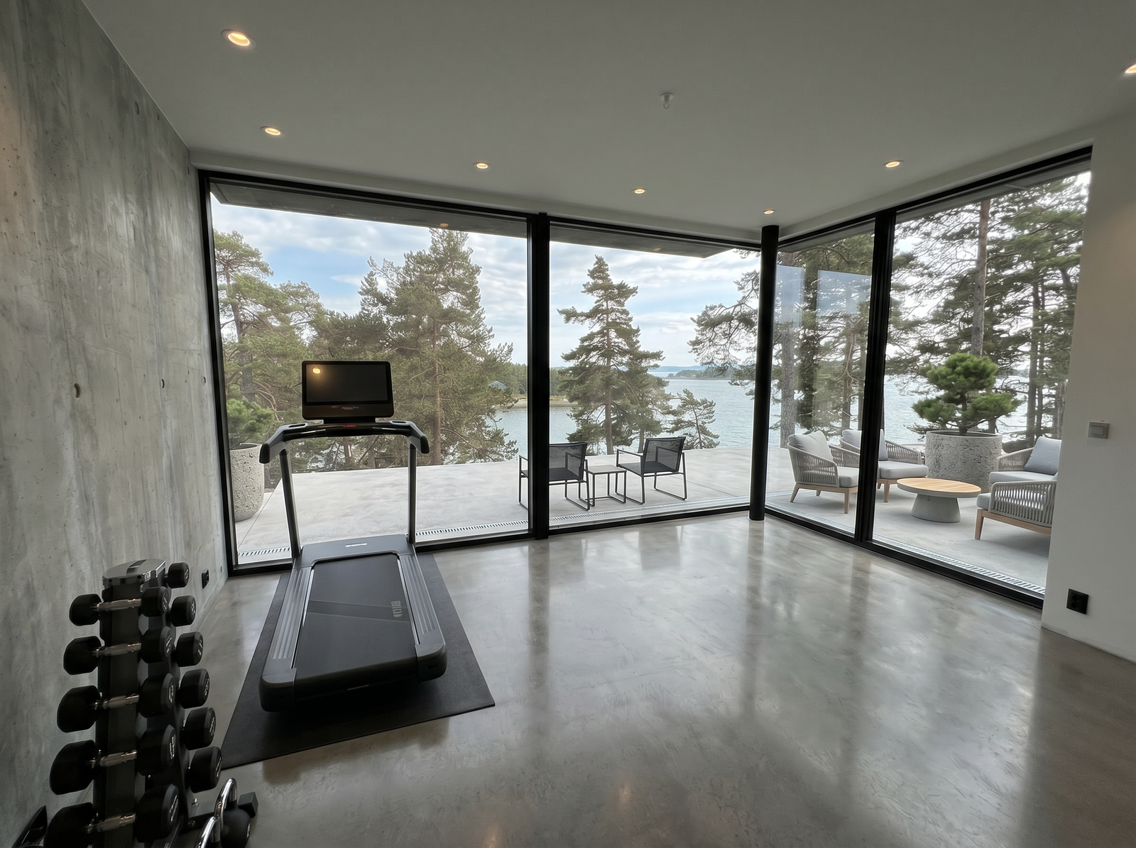 Trimrom / soverom med eget bad og utgang til stor terrasse Galleribilde