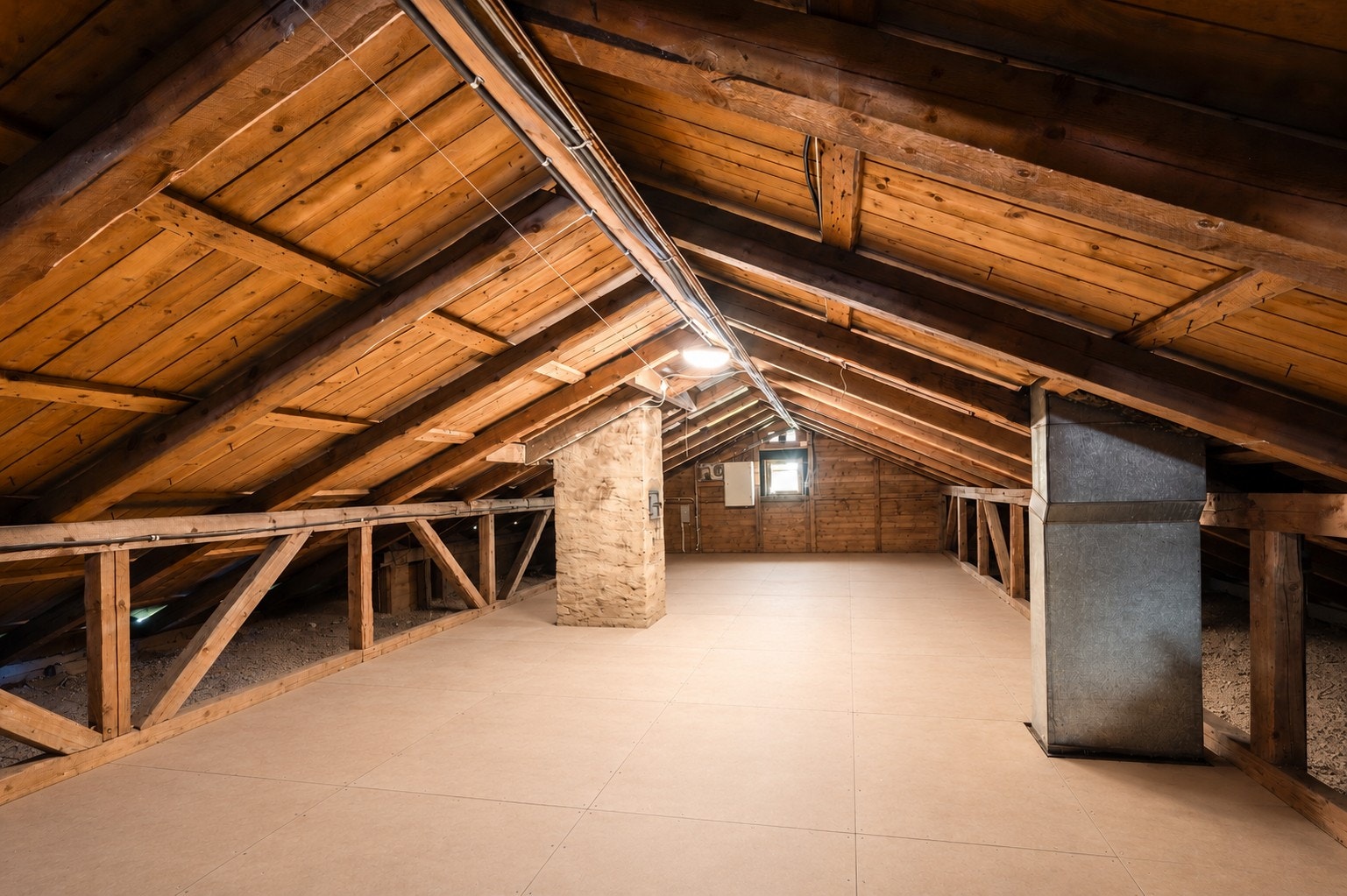Råloft med muligheter for å pusse opp med forbehold om godkjenning fra kommunen og generalforsamlingen. Illustrasjon når dette er ferdig. Galleribilde