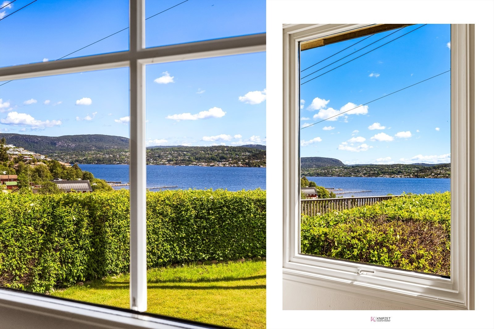 Fra flere av rommene har man en flott utsikt mot Drammensfjorden. Galleribilde