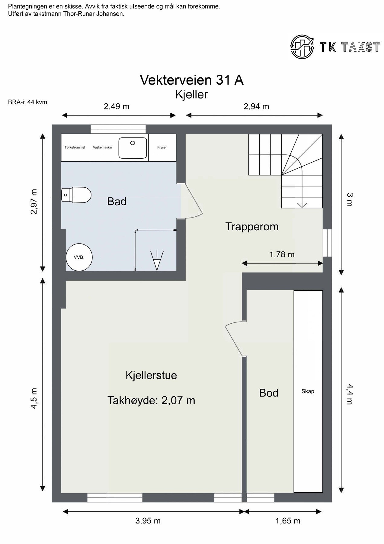 Plantegning kjeller Galleribilde